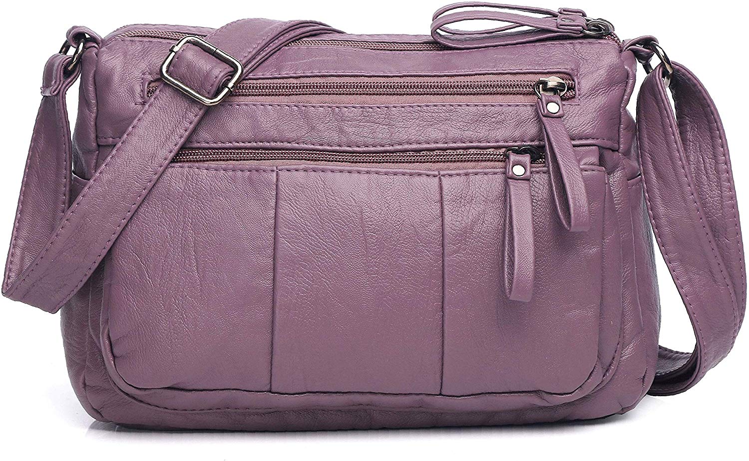 Price:$16.99 Women Crossbody Bag Pocketbooks Soft PU Leather Purses and Handbags Multi Pocket Shoulder Bag Messenger Bag  Handbags   