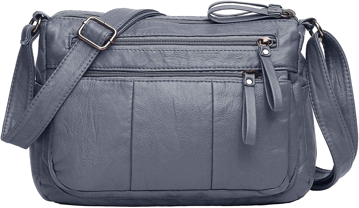 Price:$17.99 Women Crossbody Bag Pocketbooks Soft PU Leather Purses and Handbags Multi Pocket Shoulder Bag Messenger Bag  Handbags   