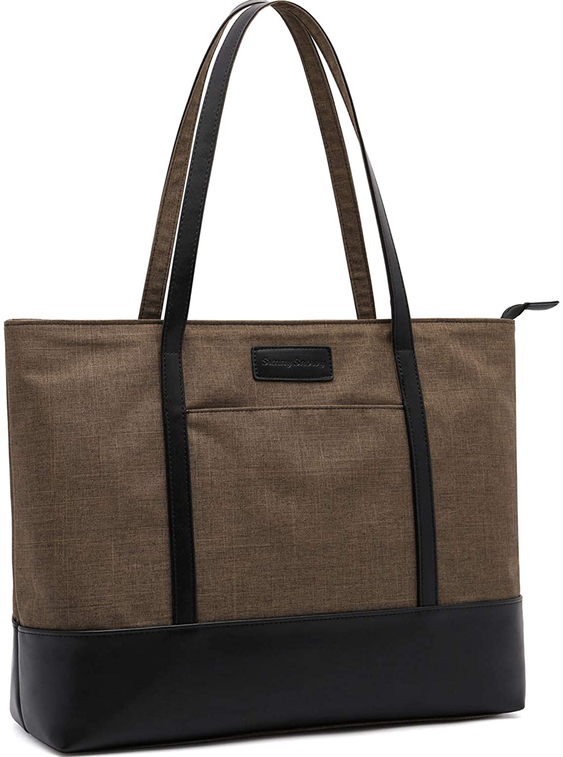 Price:$25.99    Laptop Tote Bag,Fits 15.6-17 Inch Laptop,Womens Lightweight Water Resistant Nylon Tote Bag Shoulder Bag (D-15.6 Inch-brown)  Clothing