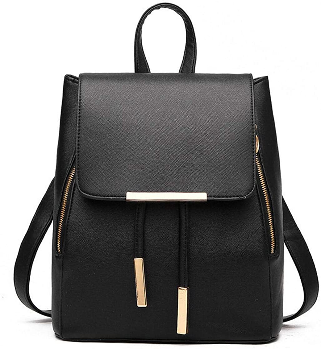 Price:$23.99    B&E LIFE Fashion Shoulder Bag Rucksack PU Leather Women Girls Ladies Backpack Travel bag (Black)  Shoes