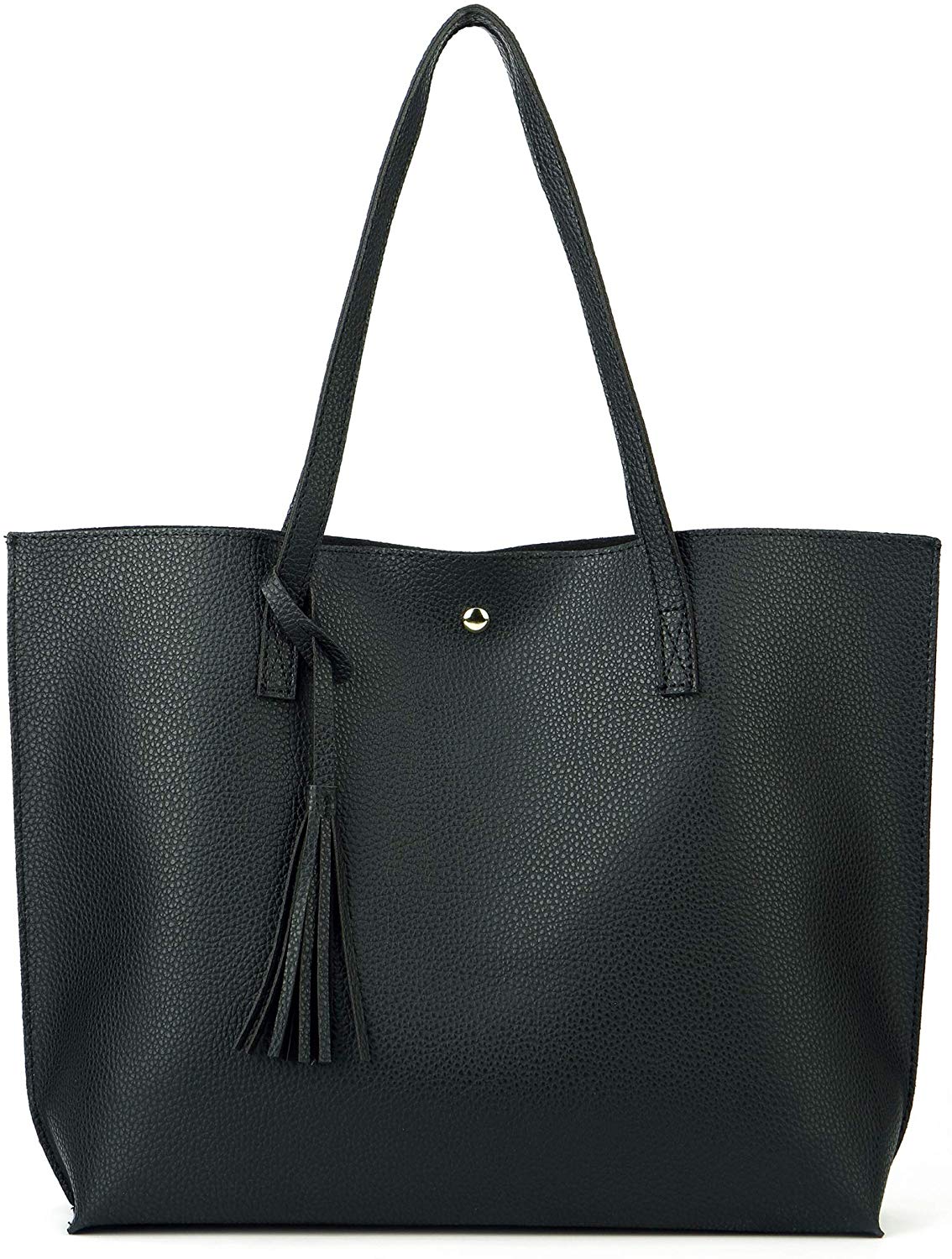 Price:$12.59    Nodykka Women Tote Bags Top Handle Satchel Handbags PU Pebbled Leather Tassel Shoulder Purse  Shoes