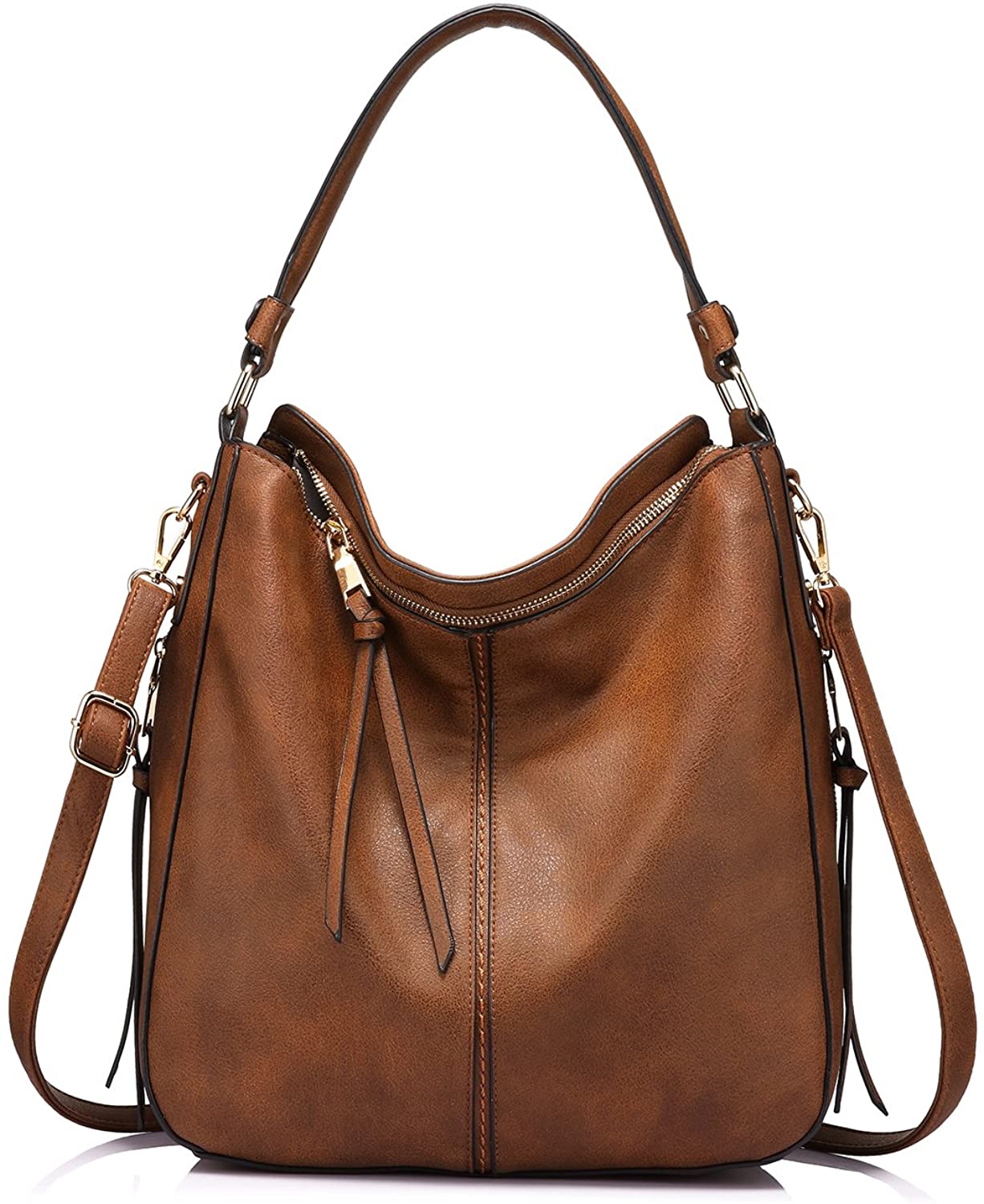 Price:$38.99    Realer Hobo Bags for Women Leather Purses and Handbags Large Hobo Purse with Tassel  Clothing