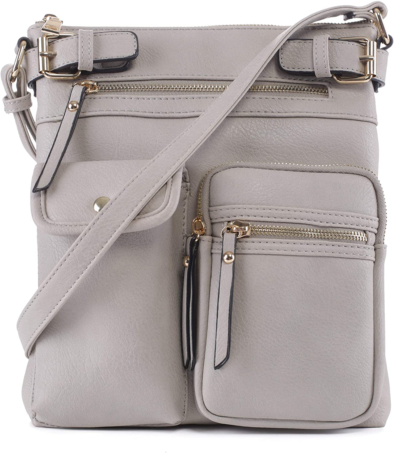 Price:$24.99 SG SUGU Lightweight Medium Crossbody Bag with Multi Pocket for Women | Gray  Handbags   