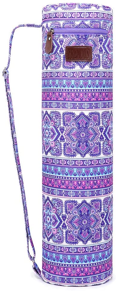 Price:$14.99     Fremous Yoga Mat Bag, Full-Zip Exercise Yoga Mat Carry Bag for Women and Men - Double Storage Pocket, Easy Access Zipper, Adjustable Shoulder Strap and Handle, Fits Most Mats(Lily)   Sports & Outdoors