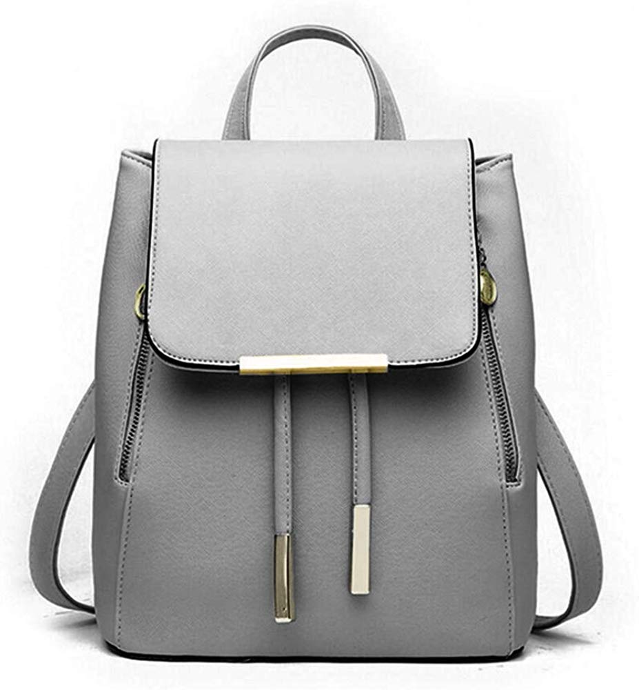 Price:$22.90    WINK KANGAROO Fashion Shoulder Bag Rucksack PU Leather Women Girls Ladies Backpack Travel bag (Dark grey)  Shoes