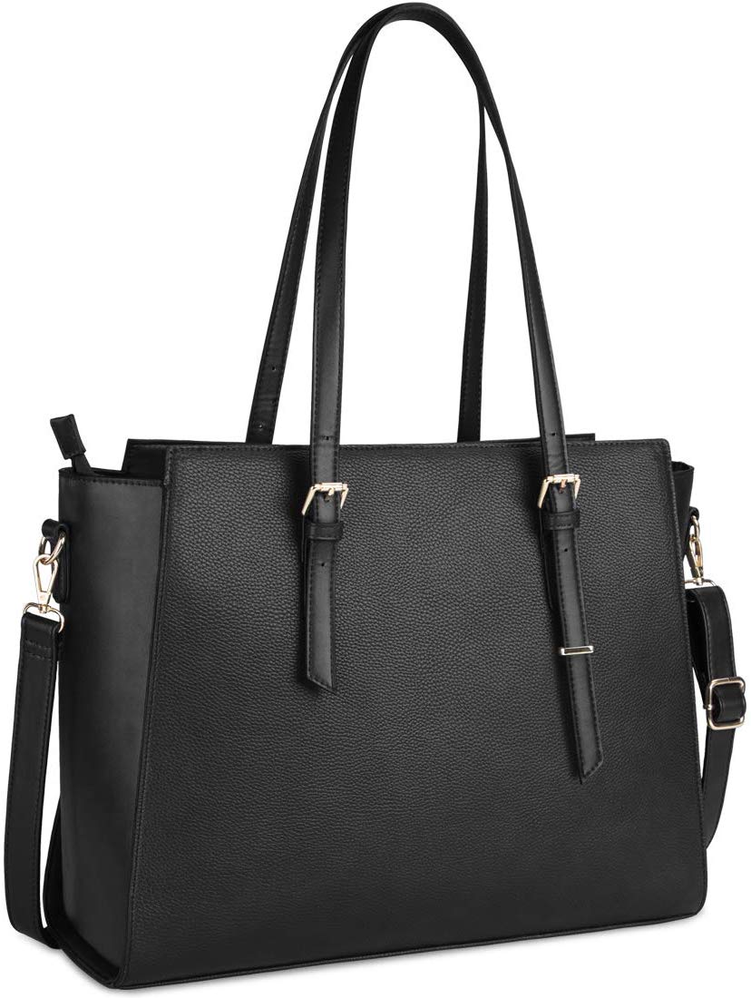 Price:$34.99    Laptop Bag for Women 15.6 Inch Waterproof Laptop Tote Bag Large Leather Computer Briefcase Womens Business Professional Office Work Bag Lightweight Shoulder Handbag,Black  Electronics