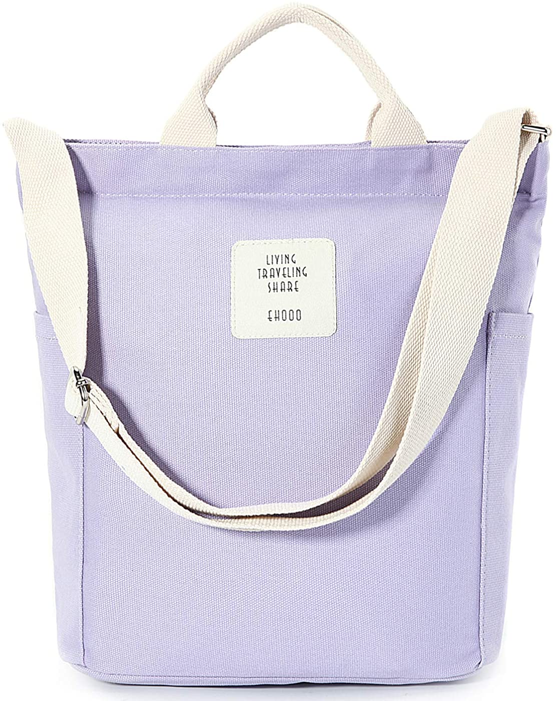 Price:$20.56    Worldlyda Women Canvas Tote Purse Handbags Crossbody Shoulder Bag Casual Work School Shopper Hobo Top Handle Handbag Lavender purple  Shoes
