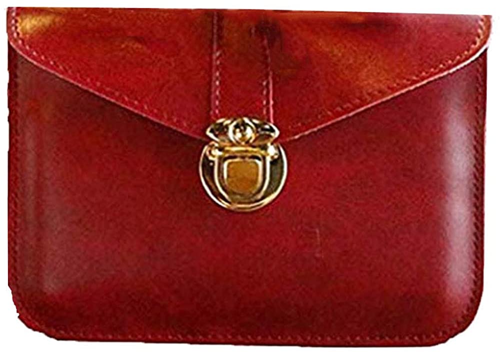 Price:$6.99 edfamily Women Girls Mini Handbags Leather Crossbody Single Shoulder Bag Cellphone Pouch Purse Wallet (Red), Small  Handbags   