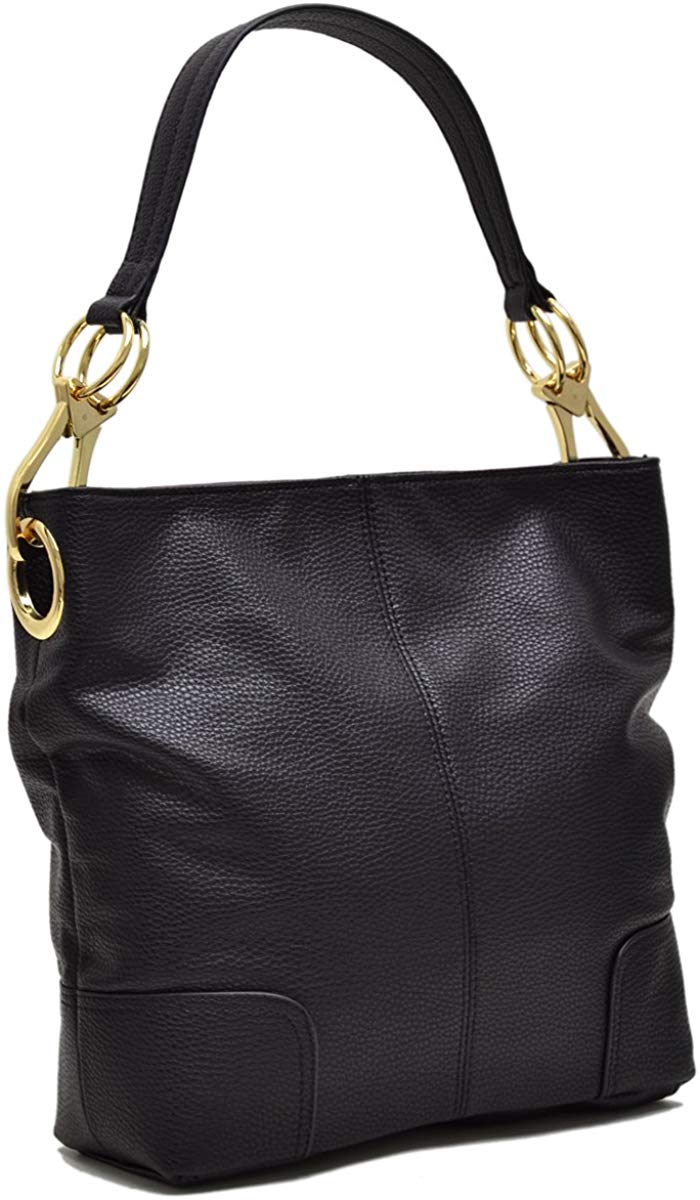 Price:$27.99    Dasein Women Hobo Purse Shoulder Bag Bucket Handbag with Big Hook Hardware Dual Snap Closure  Shoes