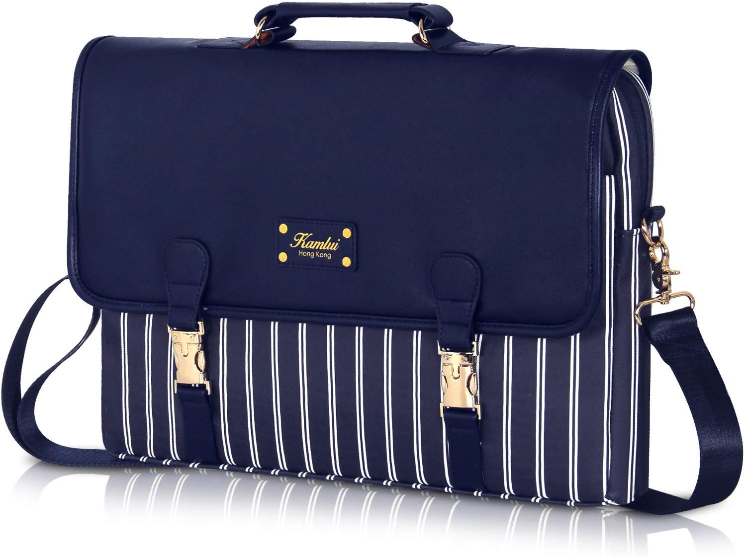 Price:$39.99    Laptop Bag 15.6 inch - for Women PU Waterproof Laptop Case Shoulder Messenger Bag (Blue) …  Electronics