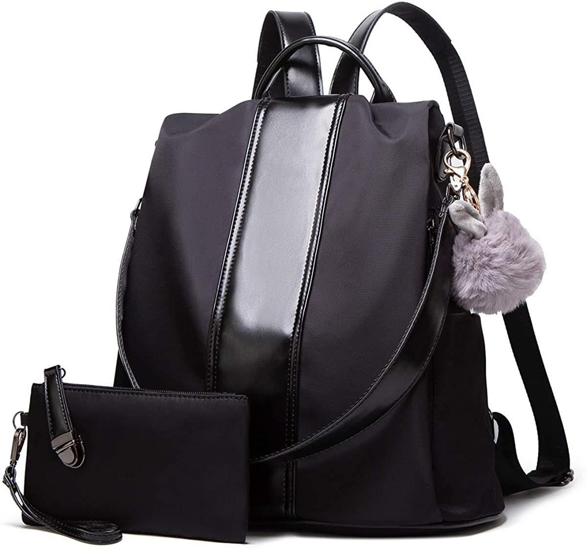 Price:$33.99    Logooo Women Backpack Purse Synthetic Leather Fashion Ladies Satchel Bags Casual Shoulder Bag 2pcs  Shoes