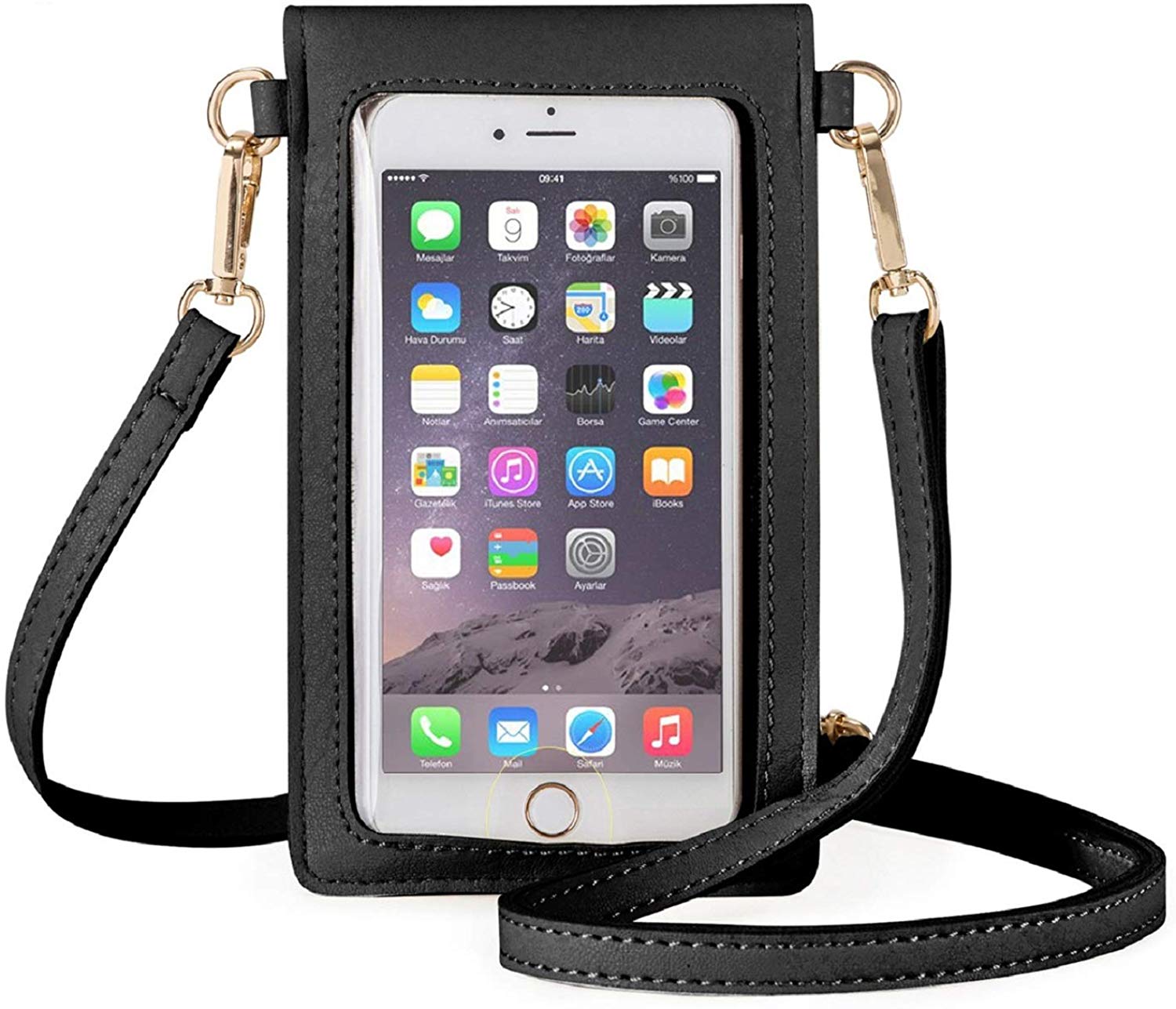 Price:$15.99    AnsTOP Lightweight Leather Mini Pouch Small Crossbody Bag Cell Phone Purse Wallet Shoulder Bags for Women, Fit with iPhone 11, X, 8 Plus (Black)  Clothing