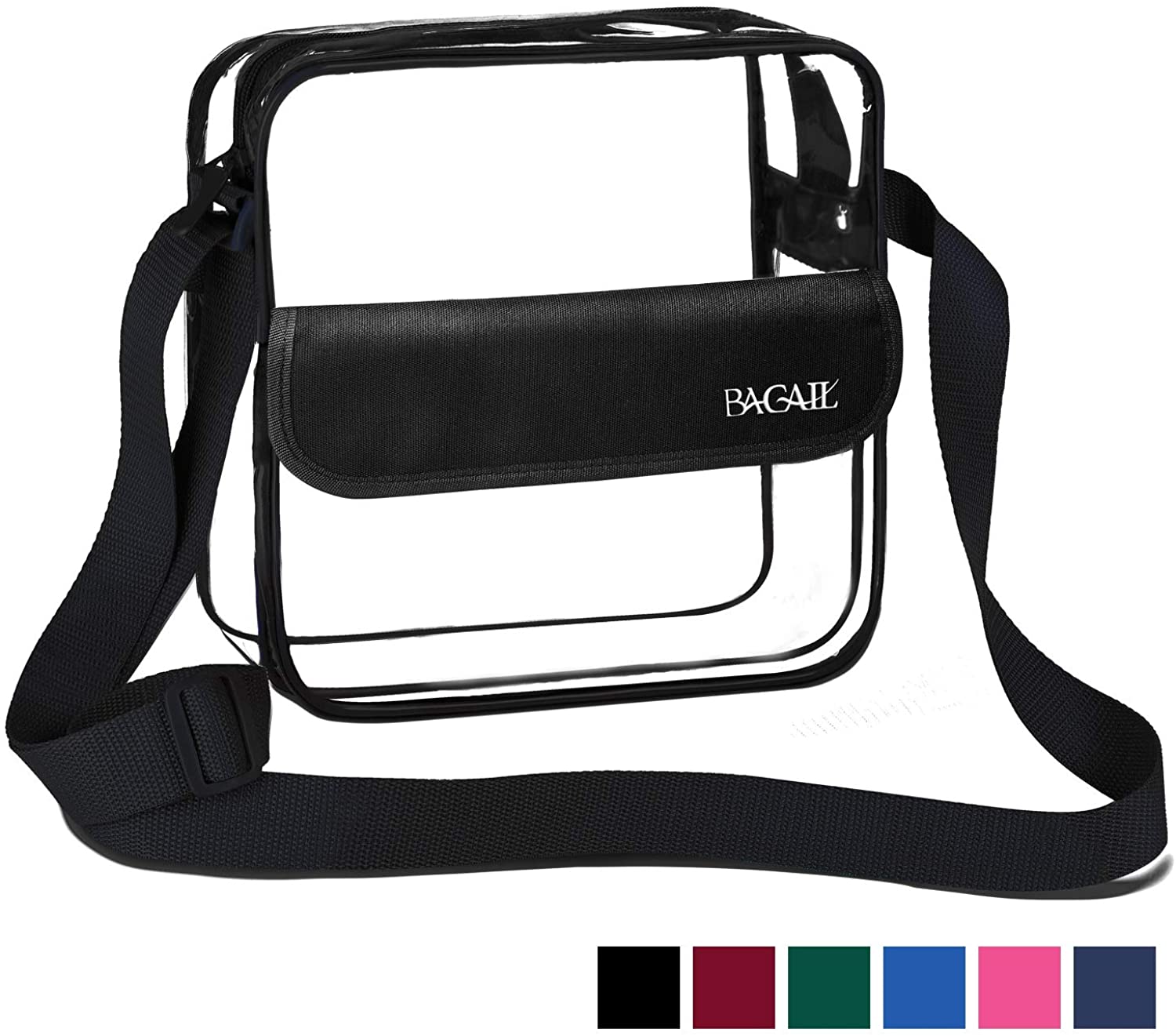 Price:$10.99    BAGAIL Clear Purse NFL &PGA Approved Cross-Body Shoulder Messenger Bag with Adjustable Strap  Shoes