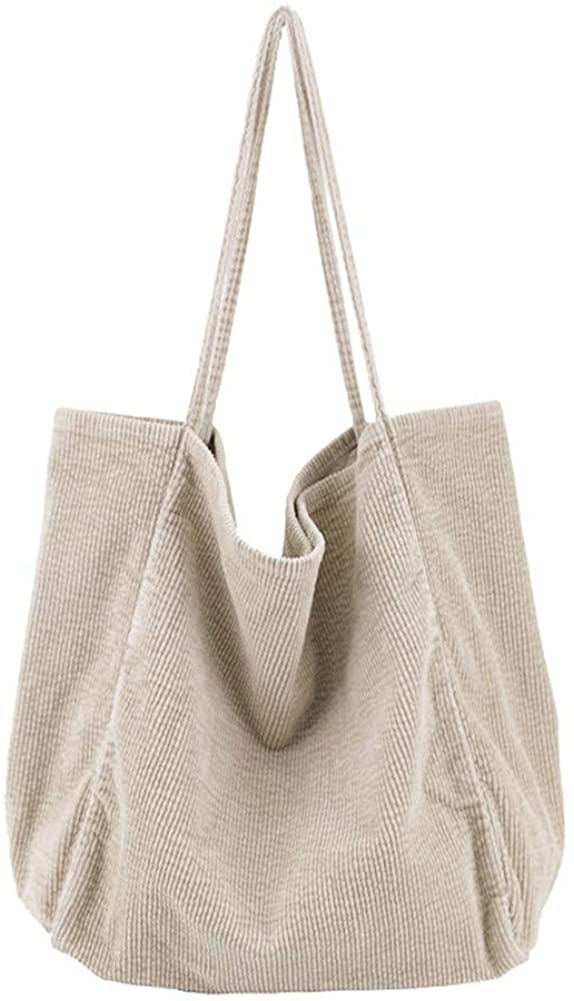 Price:$19.99    YARUODA Women Shoulder Bags Corduroy Bag Handbag Work Bags Schoolbag, Khaki  Shoes