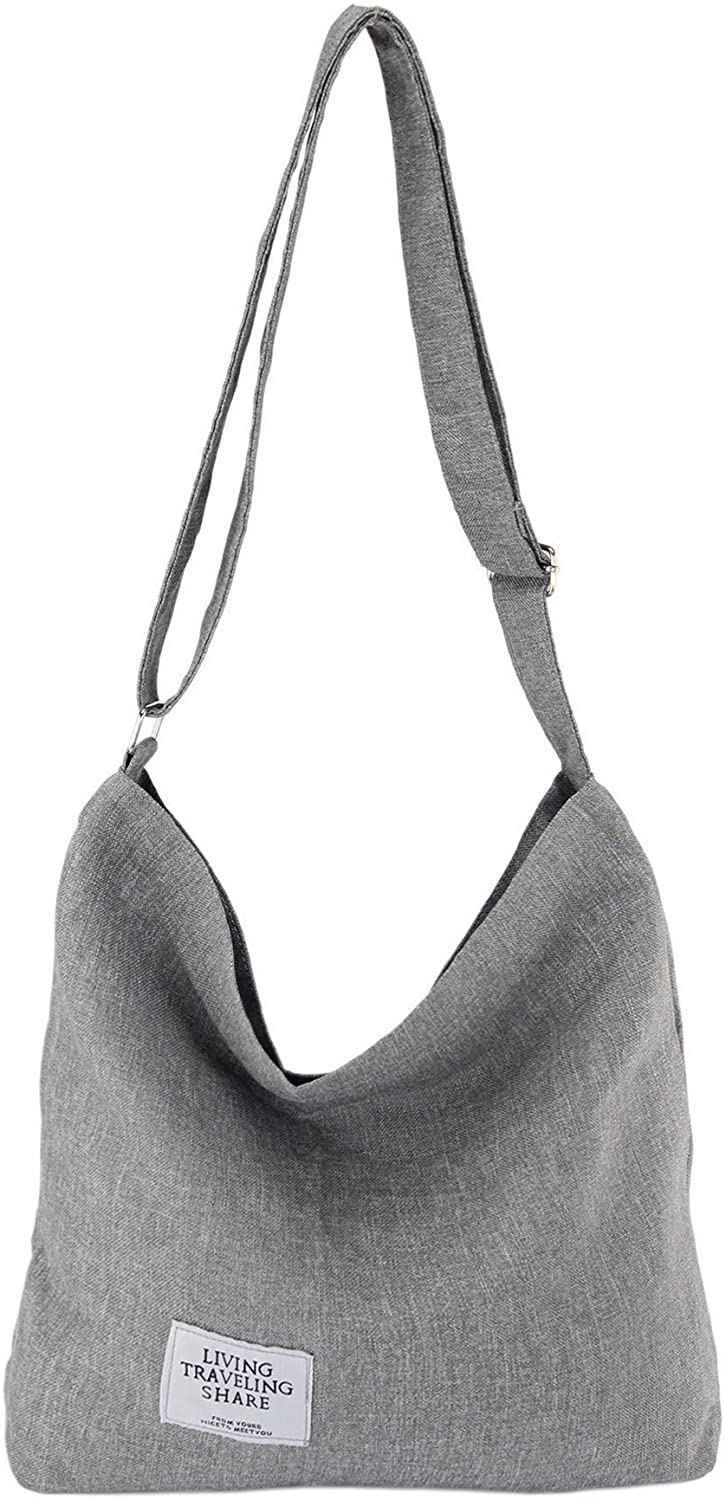 Price:$10.98    STEAMEDBUN Womens Canvas Purse Crossbody Hobo Bag Long Strap Casual Cloth Sling Tote  Shoes