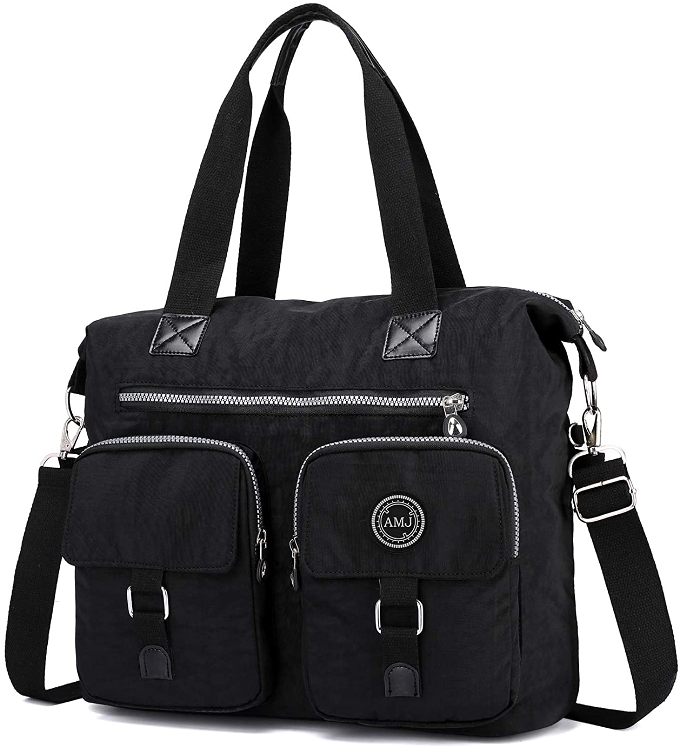 Price:$25.09    AMJ Multi-Hobo Bags Crossbody Bags for Women Nylon Travel Messenger Bag Handbag Shoulder Bag (Black)  Shoes