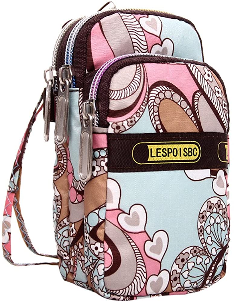 Price:$1.66 Adorable Crossbody Phone Bag, Cell Phone Wrist Purse Shoulder Bag Wallet Wristlet Handbag Outdoor Zipper Sports Bags (C) at Amazon Women’s Clothing store