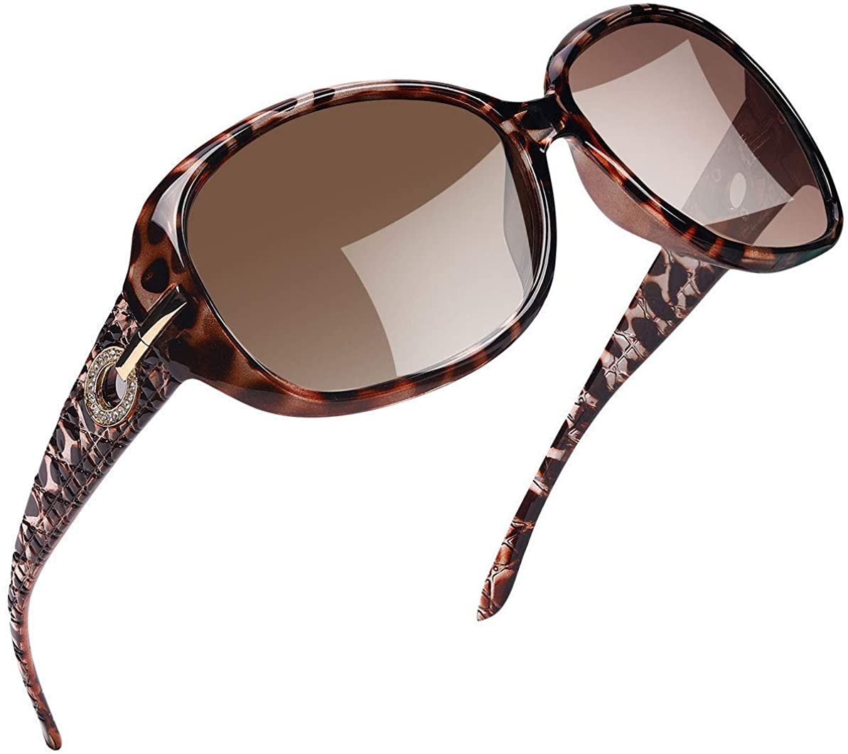 Price:$15.29    Joopin Polarized Sunglasses for Women Vintage Big Frame Sun Glasses Ladies Shades (Lopard)  Clothing