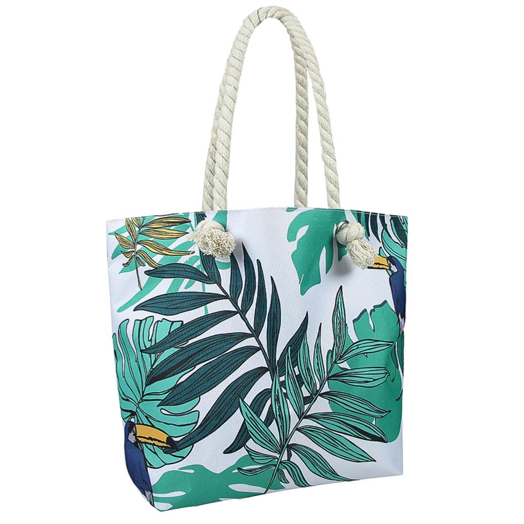 Price:$12.99    Jingmu Beach Bag for Women, Extra Large Waterproof Canvas Tote Bag for Ladies, 23'' Large Tote Beach Shoulder Handbag for Women