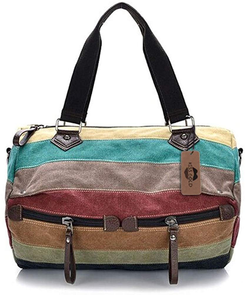 Price:$10.99    KISS GOLD(TM) Women's Canvas Hobo Top-handle Bag Crossbody Shoulder Bag, European Style, Size 14.5''X9.0'X10.0''  Shoes