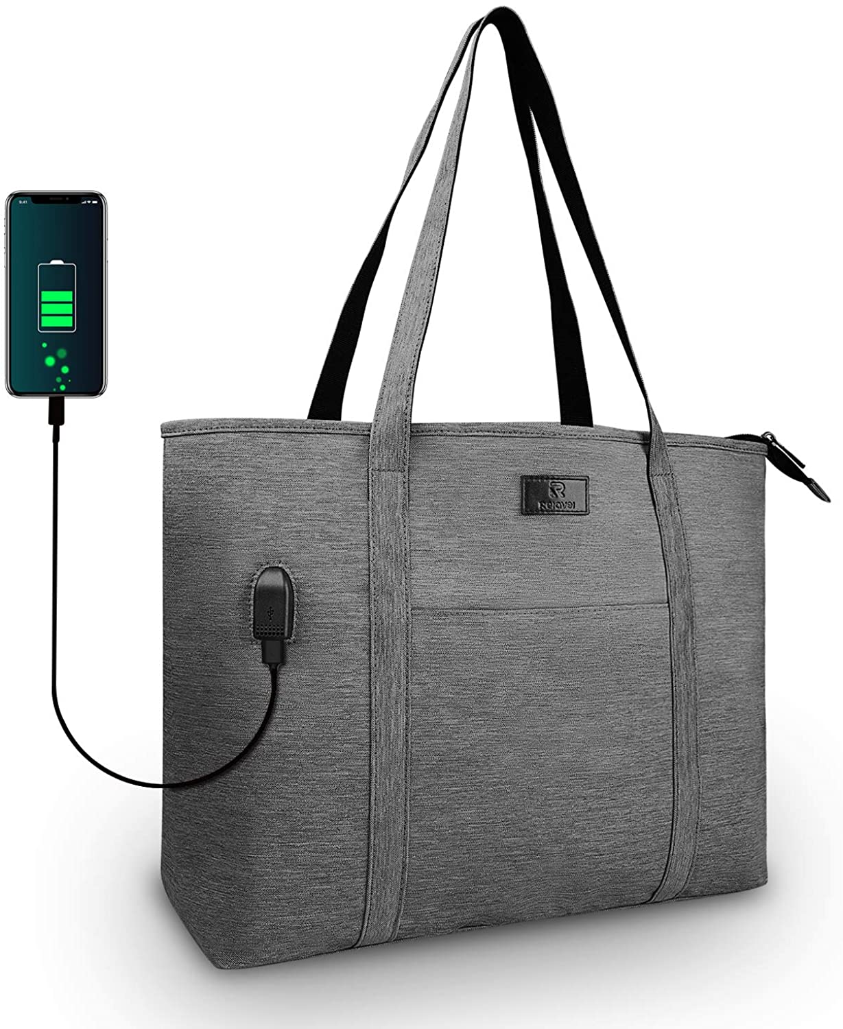 Price:$19.99    TANTO Laptop Tote Bag Large Work Bag Teacher Purse Fits 15 Inch Laptop USB Port  Computers & Accessories