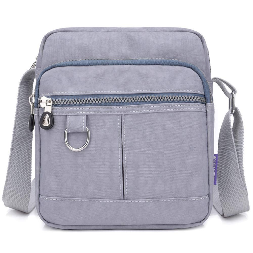 Price:$17.99 KARRESLY Casual Nylon Purse Handbag Crossbody Bag Waterproof Shoulder Bag for Women (Grey)  Handbags   