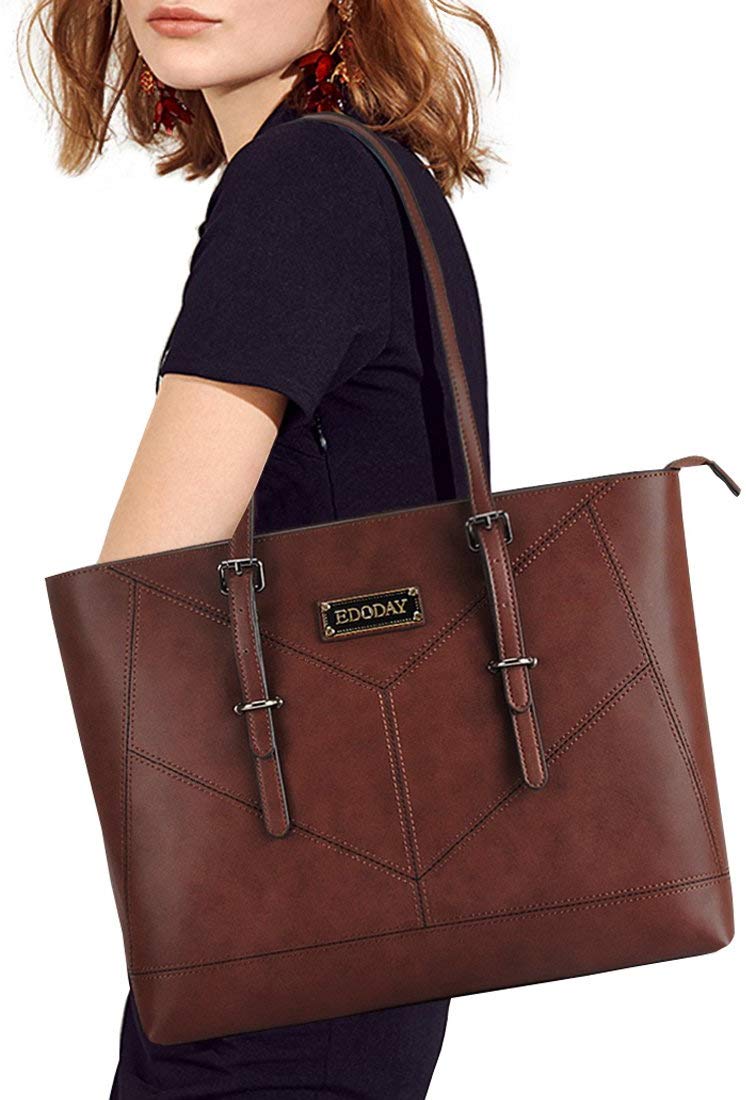 Price:$42.99    Laptop Bag for Women,13,14,15.6 Inch Laptop Tote Bag,Casual Work Tote Business Computer Bags for Women Shoulder Bag,Coffee  Office Products