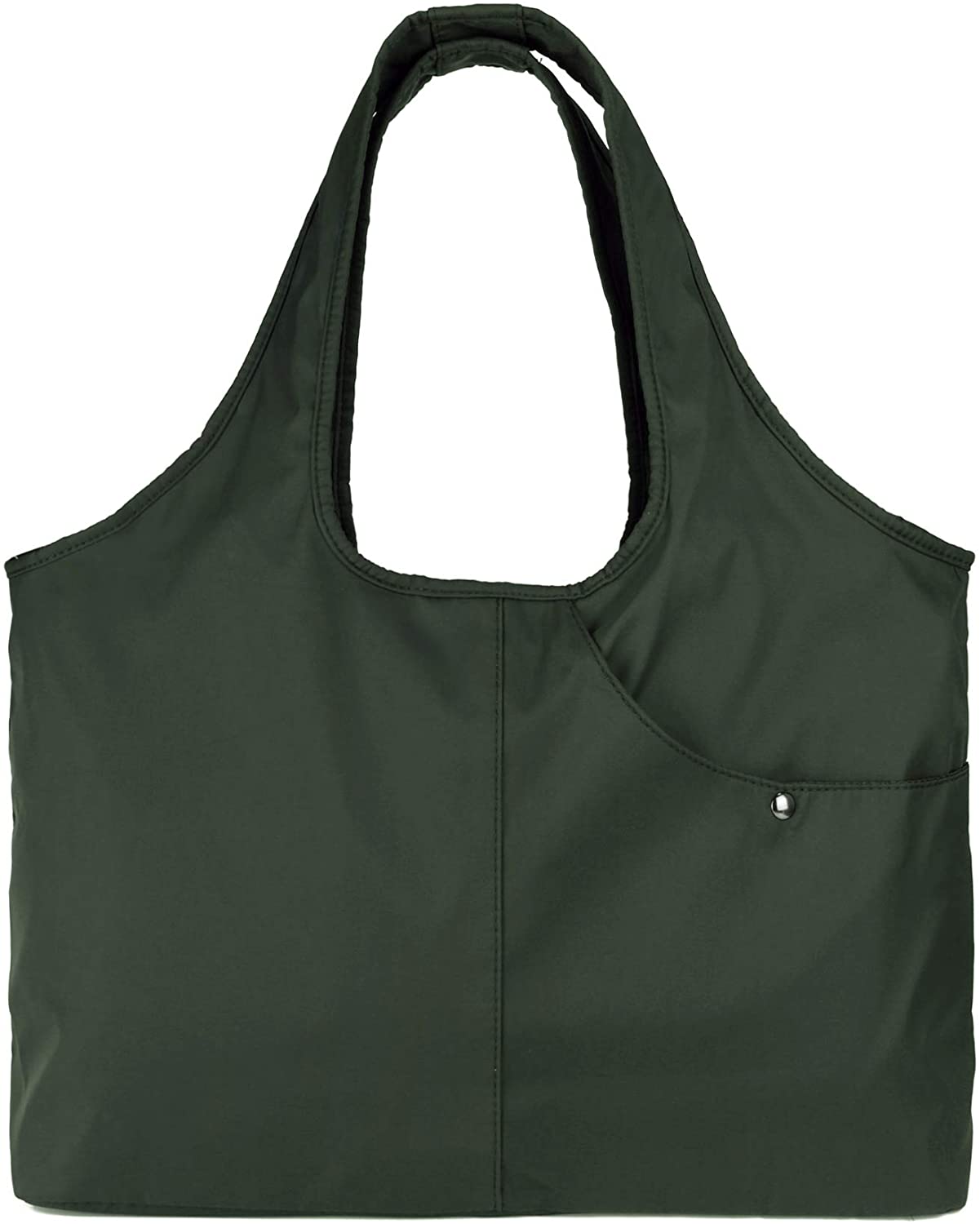 Price:$16.99    ZOOEASS Women Fashion Large Tote Shoulder Handbag Waterproof Tote Bag Multi-function Nylon Travel Shoulder(Green)  Clothing