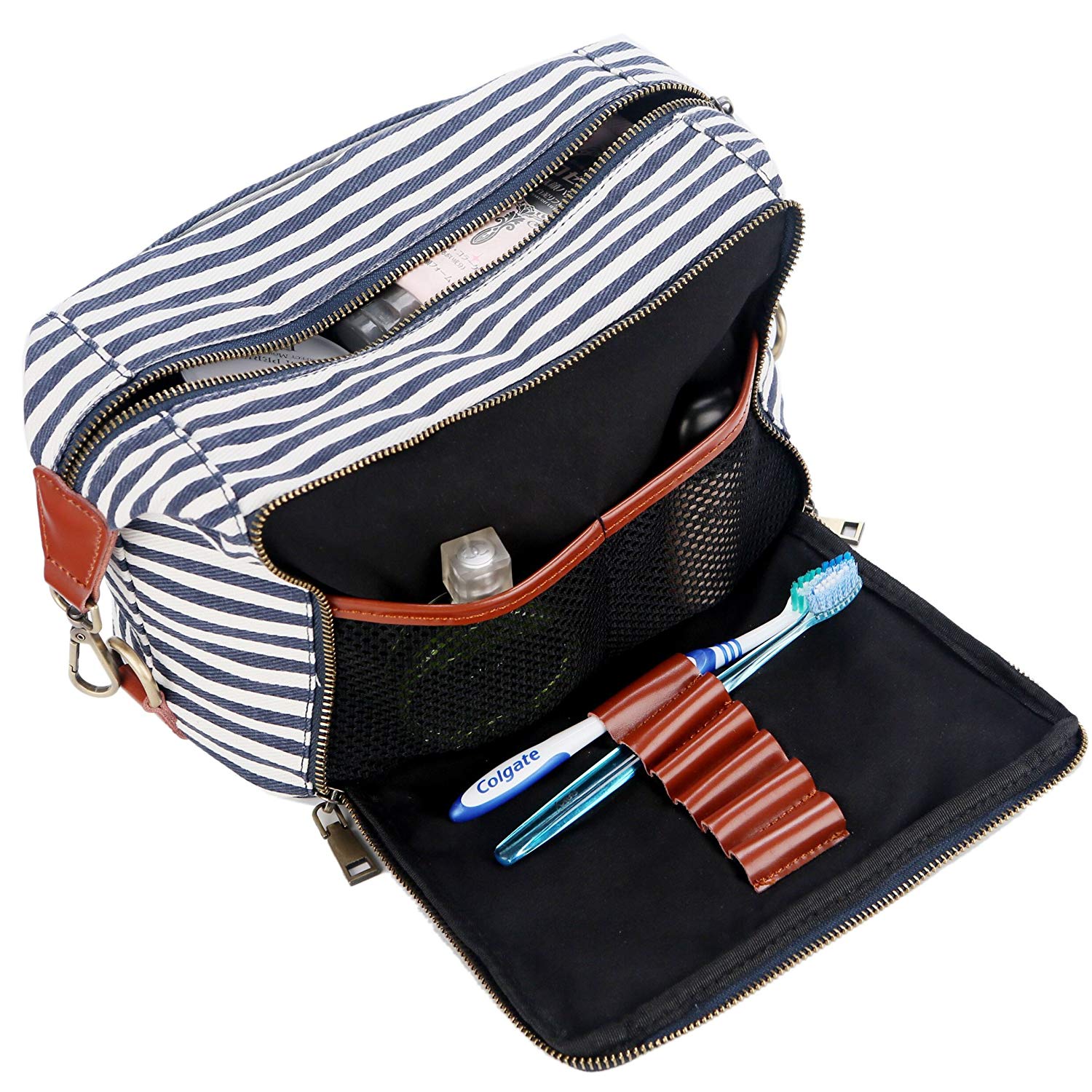 Price:$19.99     BAOSHA XS-04 Canvas Travel Toiletry Bag Shaving Dopp Case Kit for Women and ladies (Blue)   Beauty