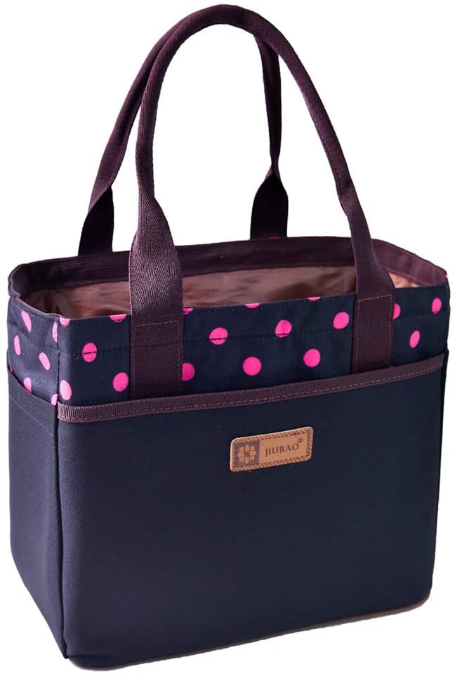 Price:$13.50    Large Tote Lunch Bag for Women Adults Ladies Insulated Cooler Bag with 4 Sides Pocket Drawstring Closure for Office Picnic Travel  Kitchen & Dining