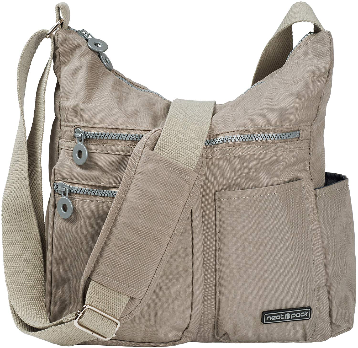 Price:$32.99 NeatPack Crossbody Bag for Women with Anti Theft RFID Pocket (Grey)  Handbags   
