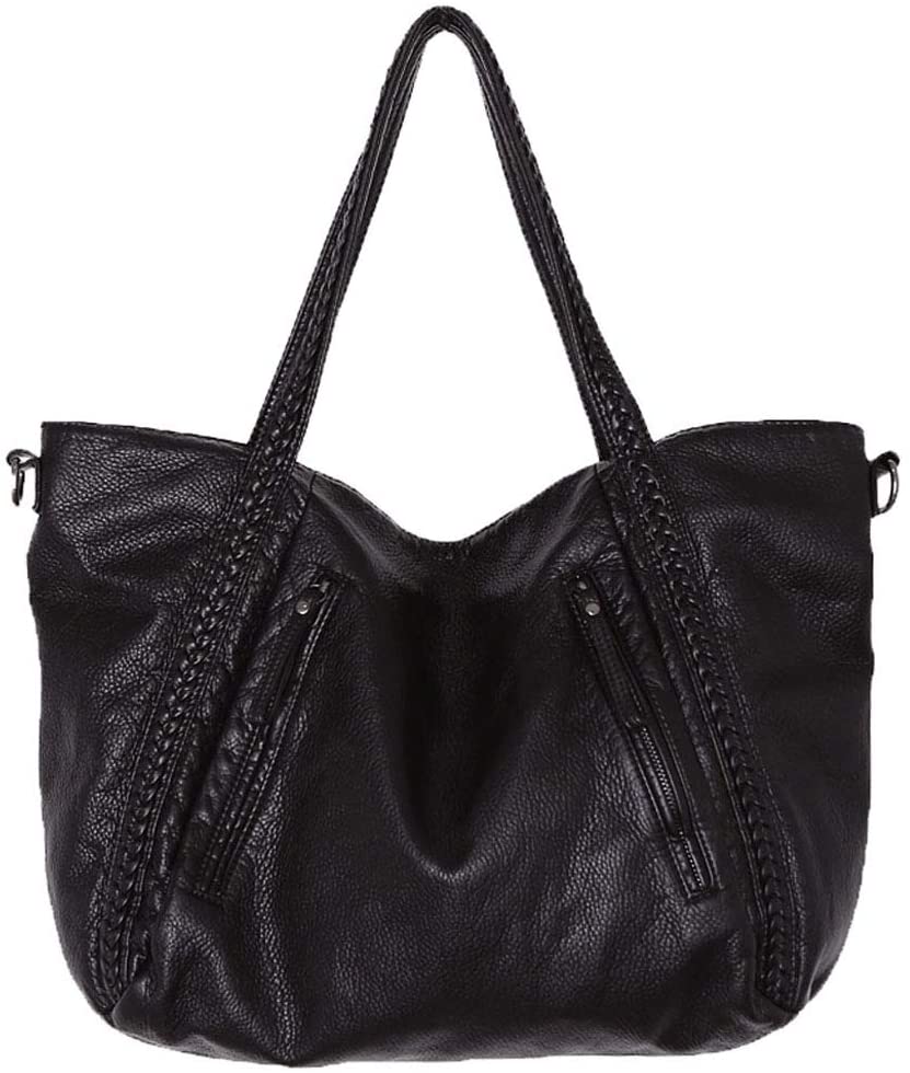 Price:$19.99    Big Capacity Fashion Women Handbags Soft Leather Lady Tote bag Woven Pattern Shoulder Bag(Big)