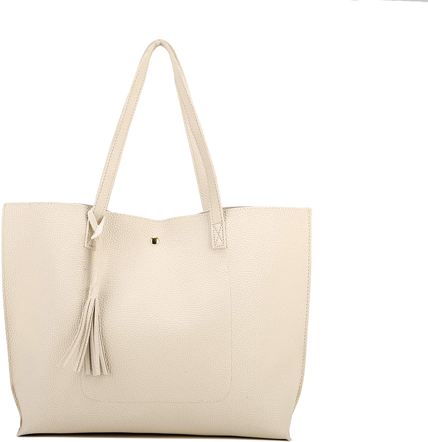Price:$14.55    Nodykka Women Tote Bags Top Handle Satchel Handbags PU Pebbled Leather Tassel Shoulder Purse  Shoes