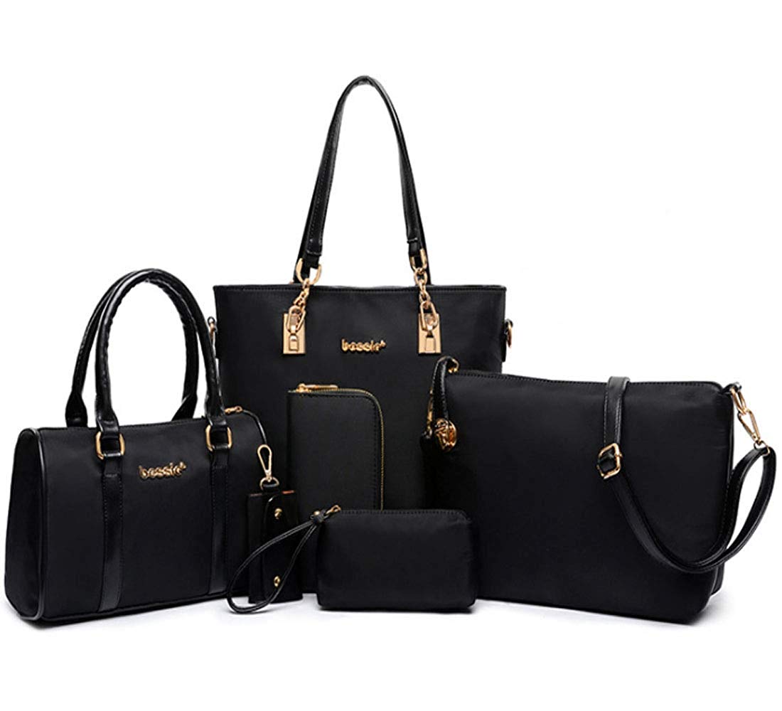 Price:$26.99    FiveloveTwo Womens Ladies 6 Pcs Handbag Set Hobo Top Handle Bag Totes Satchels Crossbody Shoulder Bags and Purse Clutch  Shoes