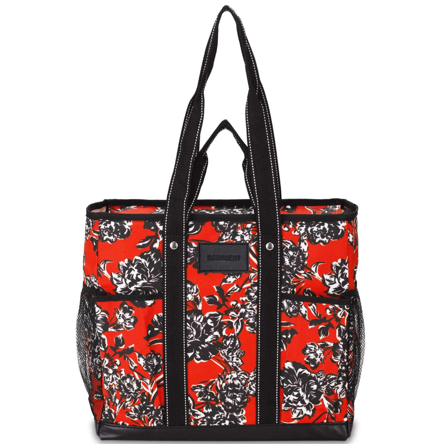 Price:$29.65    Canvas Tote Shopping Bag,Utility Teacher Nurse Organizer Handbag Bag DEMOMENT (GoodLuck Rose)  Shoes