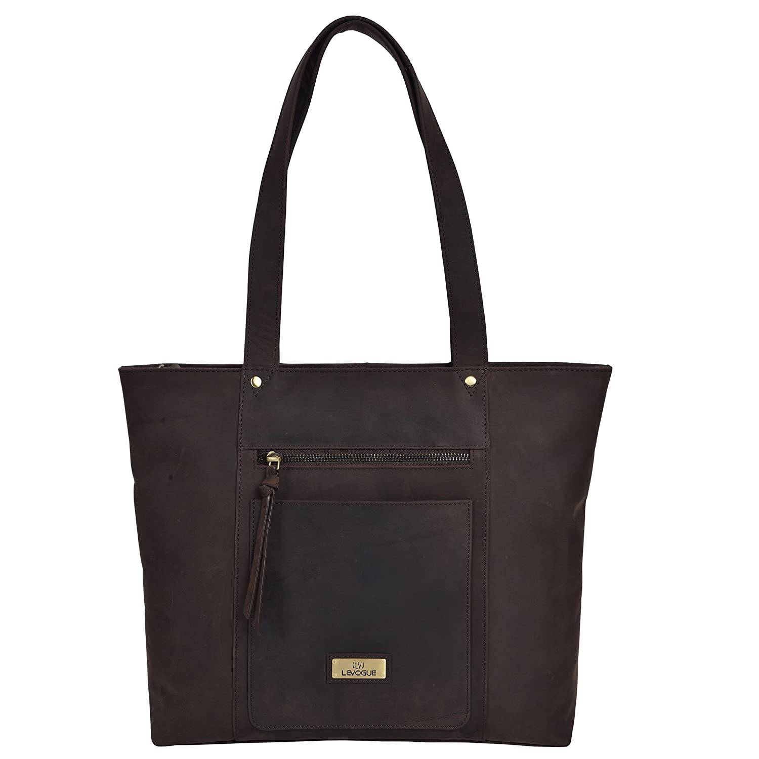 Price:$44.99 Genuine Leather Crossbody Handbag for Women - Shoulder bag for Womens Handmade by LEVOGUE (BROWN HUNTER)  Handbags   