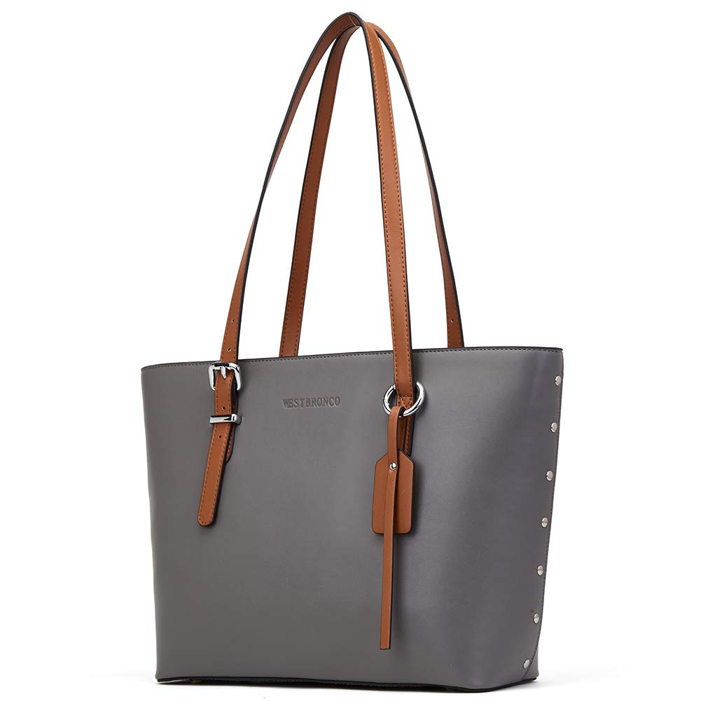 Price:$45.88    WESTBRONCO Women Leather Handbags Purses Designer Tote Shoulder Bag Top Handle Bag for Daily Work Travel  Clothing