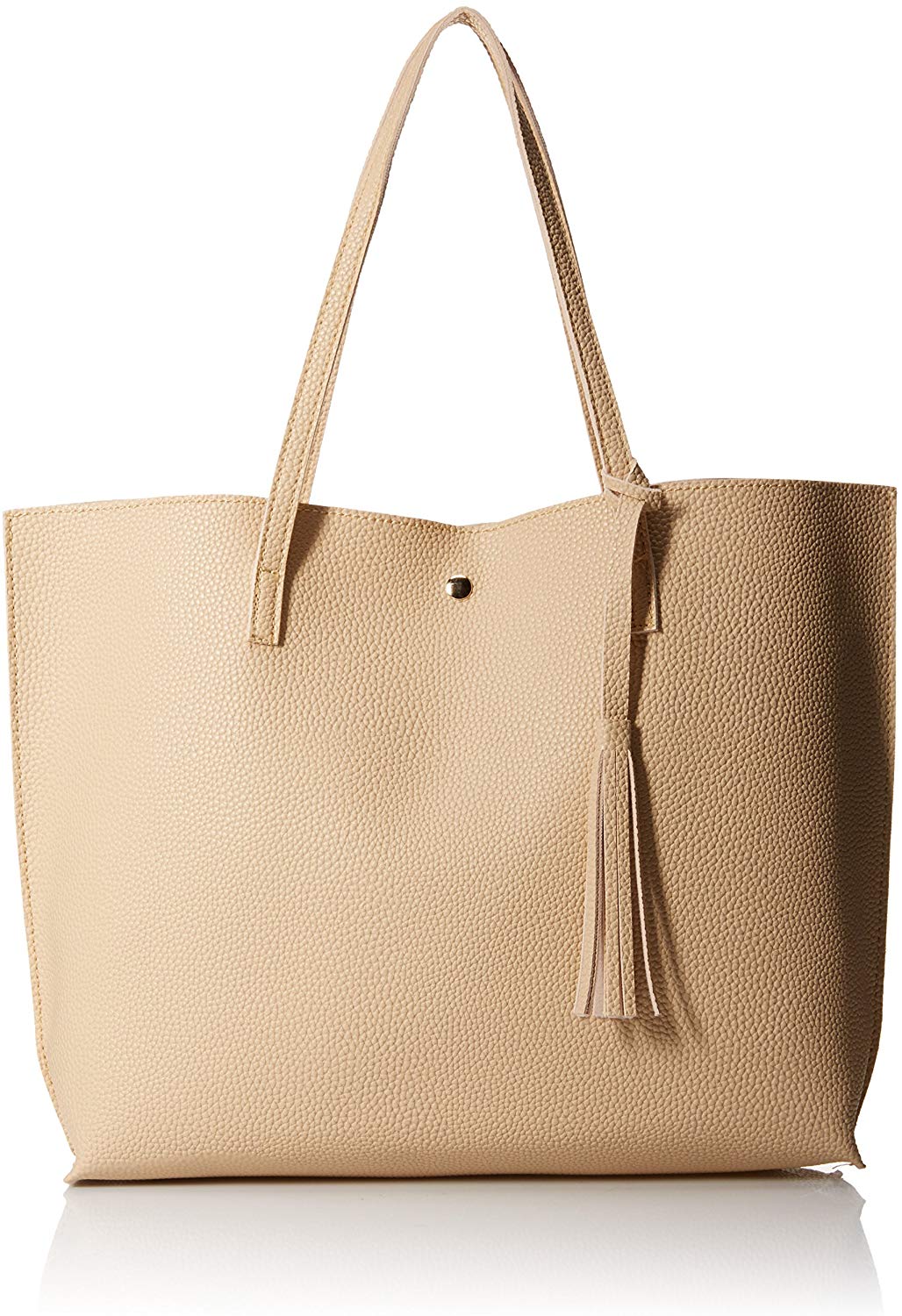 Price:$12.99    OCT17 Women Tote Bag - Tassels Faux Leather Shoulder Handbags, Fashion Ladies Purses Satchel Messenger Bags - Beige  Shoes