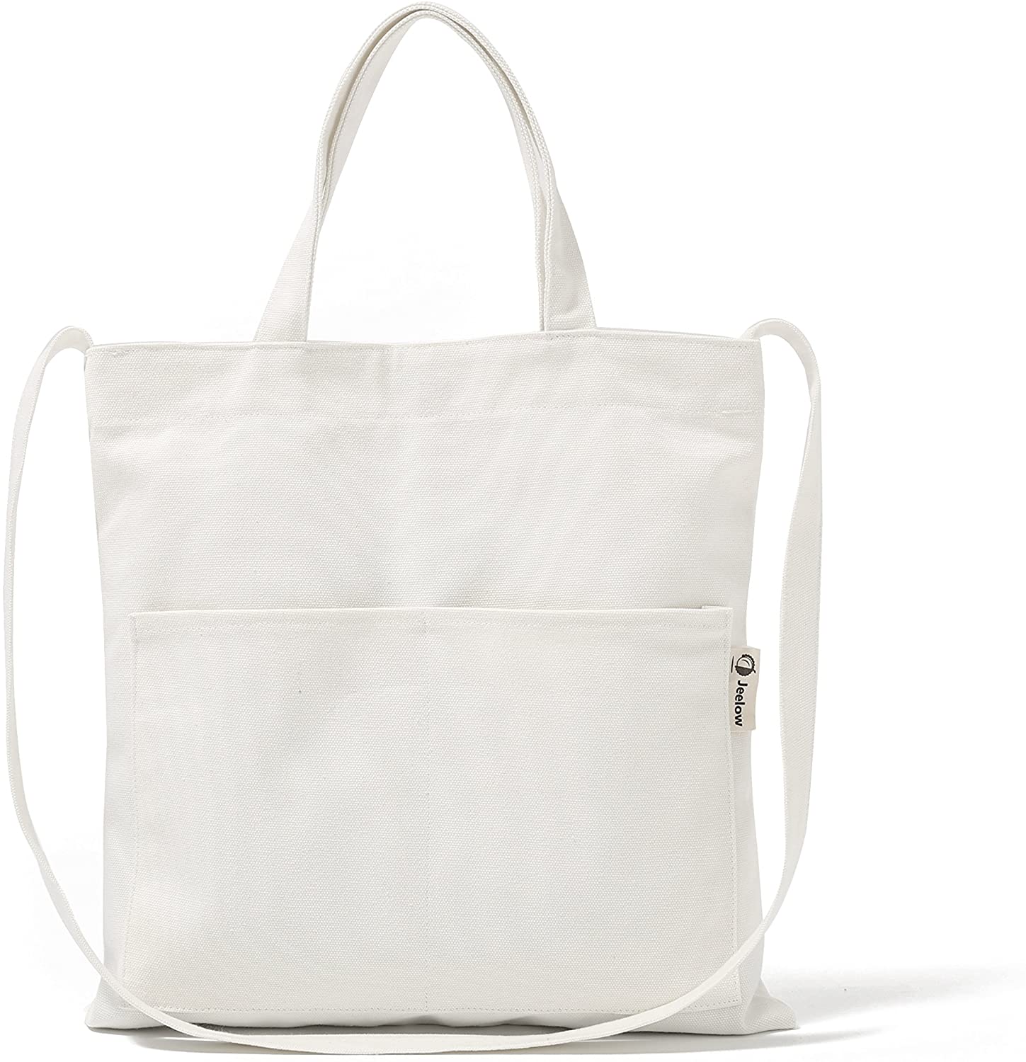 Price:$14.99    White Canvas Tote Bag Handbag Shoulder Bag Crossbody Bags Purses For Men & Women DIY (White pocket)  Shoes