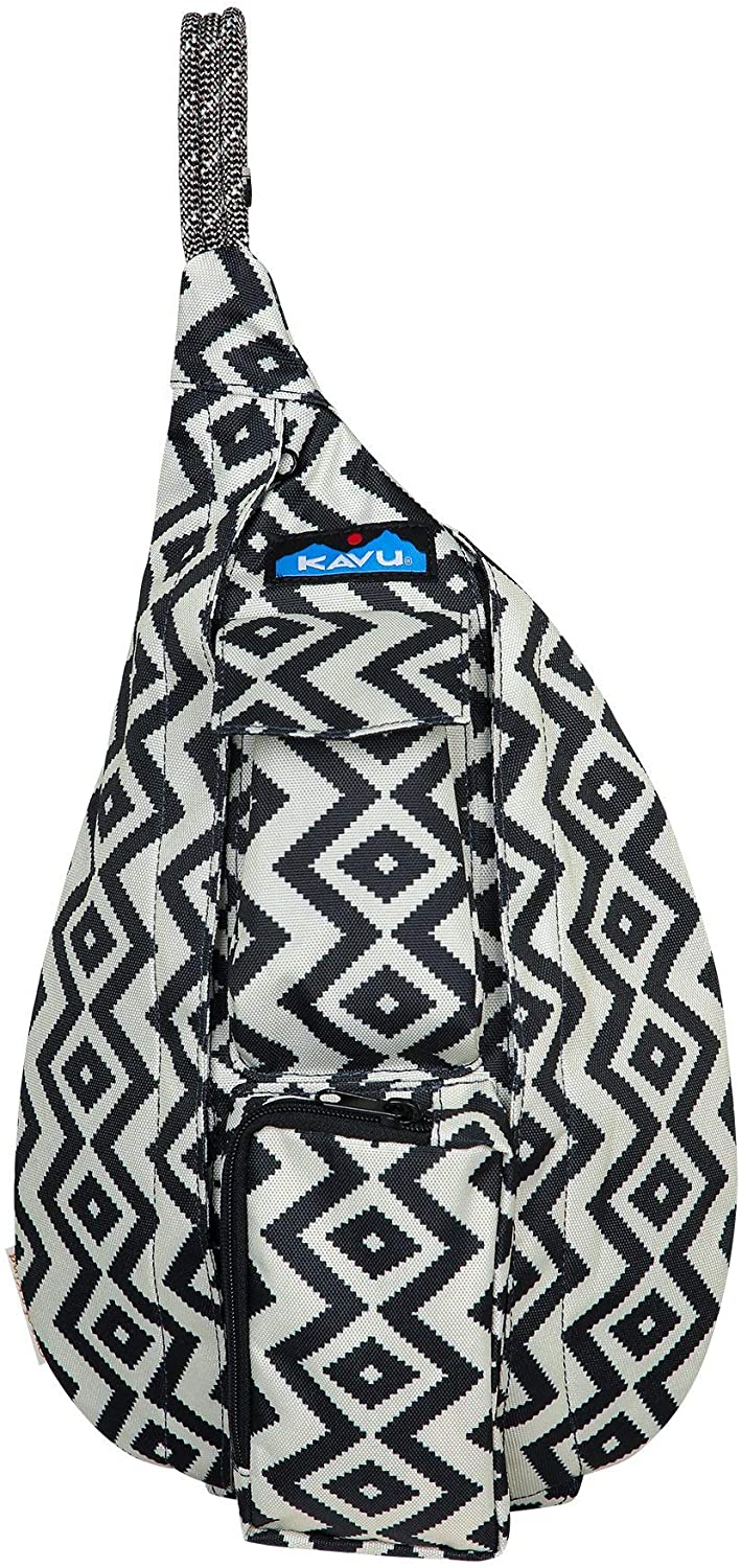 Price:$44.95    KAVU Mini Rope Sling Bag Polyester Crossbody Backpack - BW Textile  Clothing