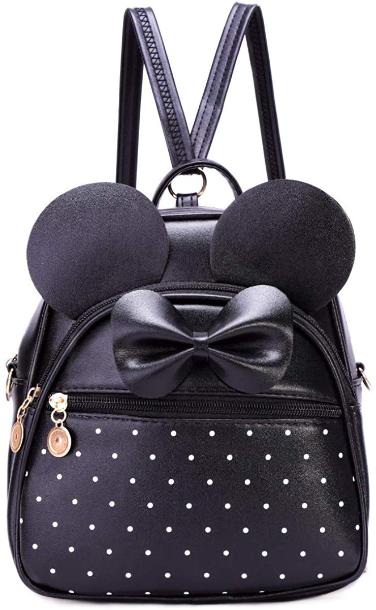 Price:$18.99    Girls Mini Backpack Bowknot Polka Dot Cute Small Daypacks Convertible Shoulder Bag Purse for Women  Shoes