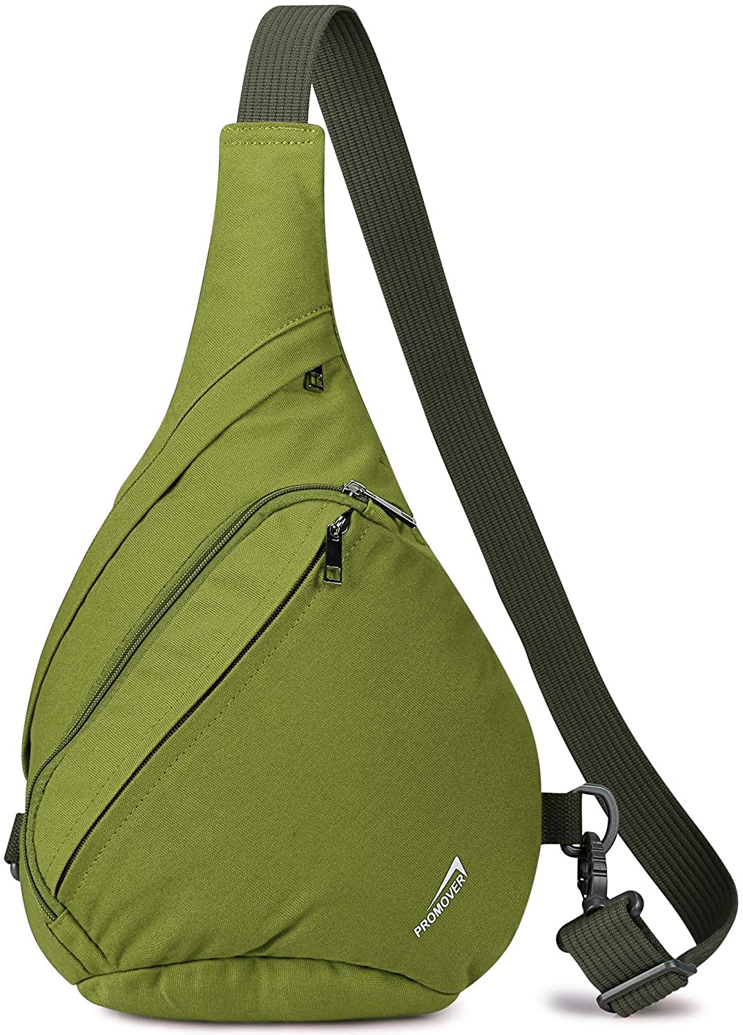 Price:$10.21     Canvas Sling Backpack, Multipurpose Crossbody Shoulder Bag Travel Hiking Daypack for Men Women（Green 2)   Clothing