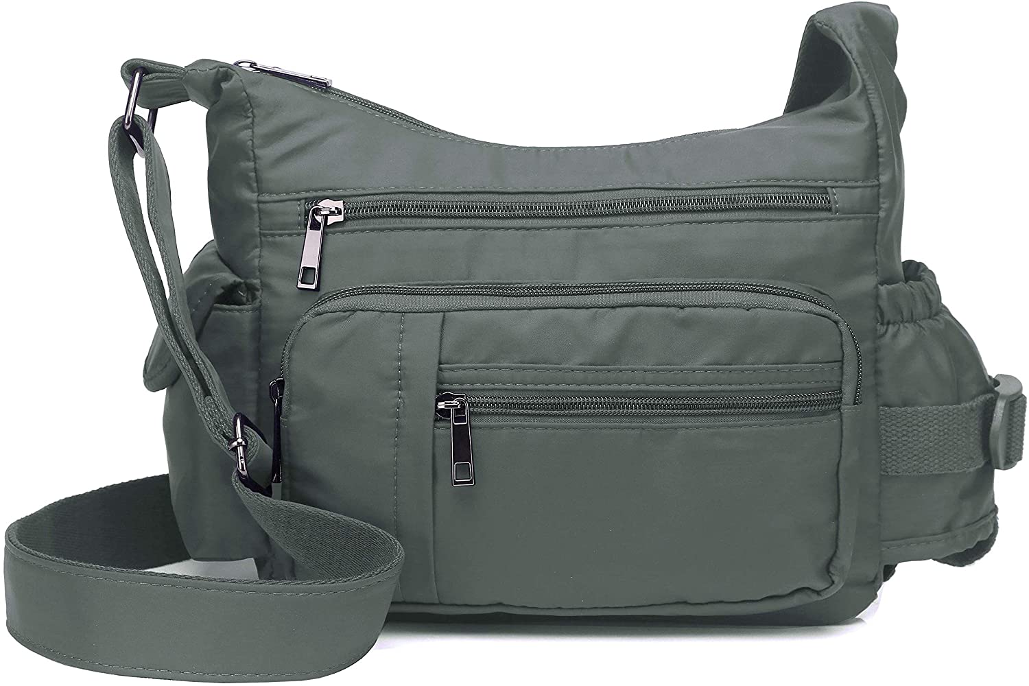 Price:$17.99 Volcanic Rock Shoulder Bags Messenger Handbags Multi Pocket Waterproof Crossbody Bags(Gray-9.8")  Handbags   