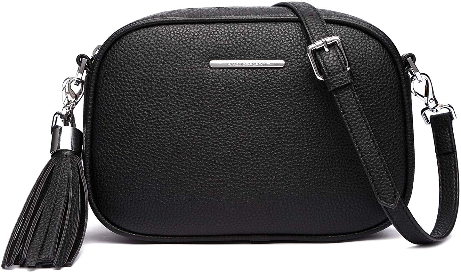 Price:$19.99 Crossbody Bag for Women, Purses and Handbags Leather Shoulder Bag with Detachable Strap and Tassel  Handbags   