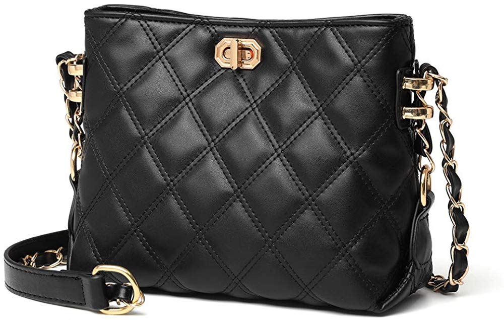 Price:$17.99 Small Crossbody Bags for Women Purses Fashion Leather Lightweight Handbags Shoulder Bag(Black)  Handbags   