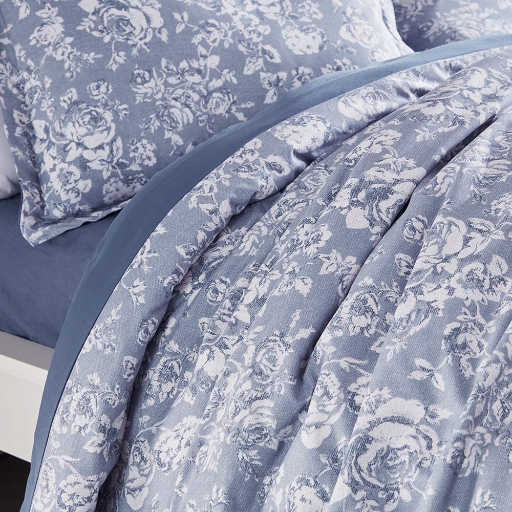Price:$26.99    SLEEP ZONE Bedding Duvet Cover Sets Printed Pattern Elegant Peony 120gsm Ultra Soft Zipper Closure Corner Ties, Blue, Full/Queen  Home & Kitchen