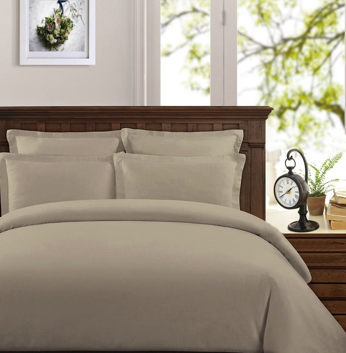 Price:$119.99    Peru Pima - 400 Thread Count - Sateen - 100% Peruvian Pima Cotton - Duvet Cover Set (King/Cal King, Latte)  Home & Kitchen