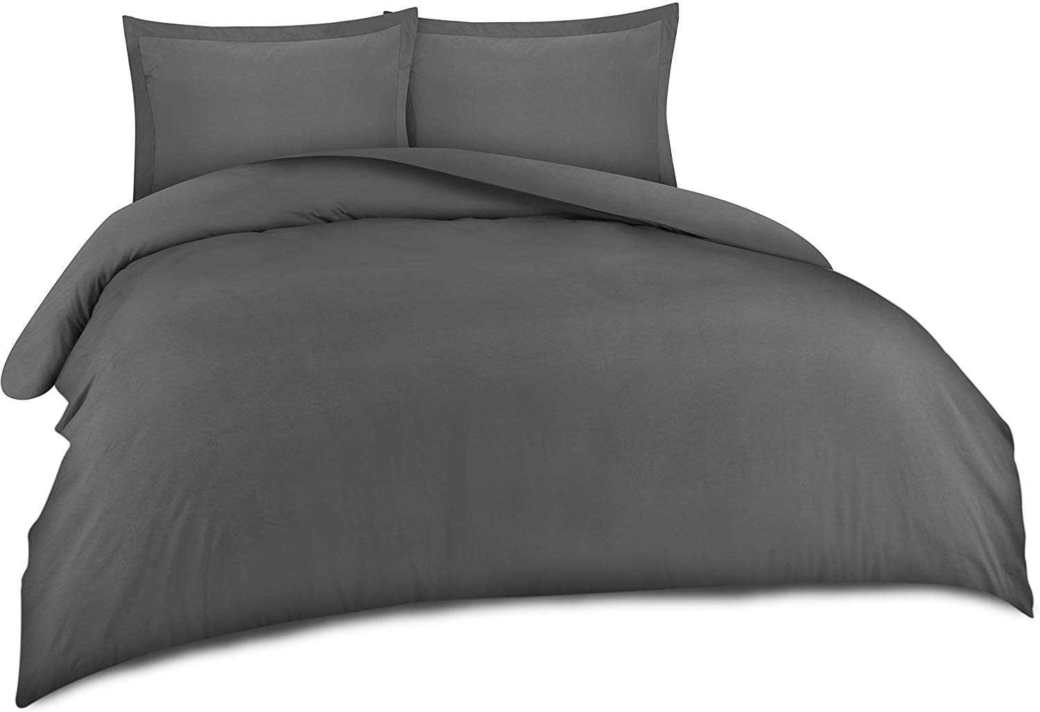 Price:$15.99    Utopia Bedding 3-Piece Duvet Cover Set – 1 Duvet Cover with 2 Pillow Shams - Soft Brushed Microfiber Fabric - Shrinkage and Fade Resistant - Easy Care (King, Grey)  Home & Kitchen