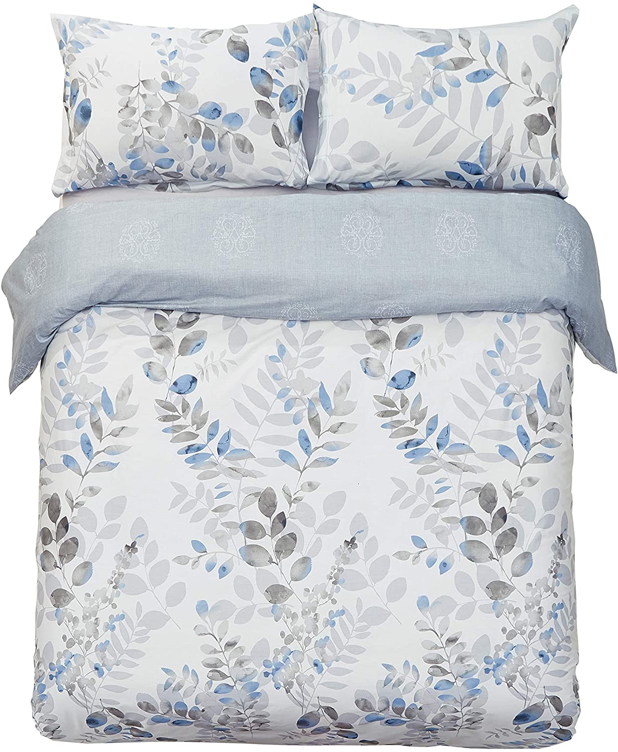 Price:$42.99    Word of Dream Duvet Cover Queen Size, 100% Cotton Comforter Cover with Zipper Closure, Ultra Soft and Easy Care, Leaves Pattern, 3 Piece (1 Duvet Cover + 2 Pillow Shams)  Home & Kitchen