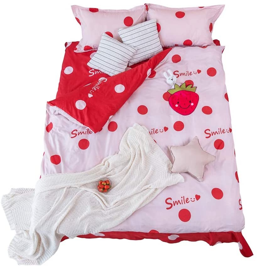 Price:$10.98    LiveAndComfort Bed Sheet Set for Kids - Bedding Duvet Cover Set for Girls - Bedding Set Full - Toddler Duvet Cover - Kids Bedding - Girls Bed Bedding  Home & Kitchen